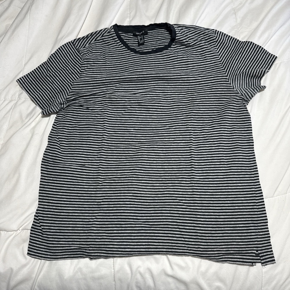 Forever 21 Black and White Striped Tee